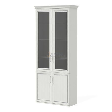 Кабинет руководителя Офисный шкаф комбинированный с карнизами в комплекте ПК-ВРН-КОМП№43