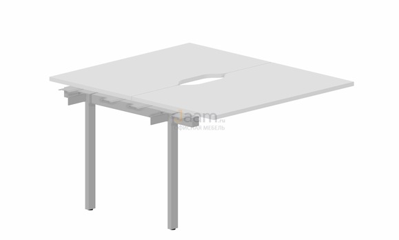 Мебель для персонала Составной стол на 2 рабочих места PEN2TPV127 - (2 эргономичных выреза) приставной элемент